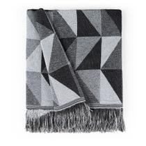 Manta Jacquard Misto com Franja 1,40 x 2,20 Dallas Preto