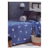 Manta Jolitex Brilha No Escuro Azul 1,50x2,00m Poliéster Infantil Manta Jolitex Brilha No Escuro Azul 1,50x2,00m Poliéster Infantil