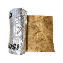 Manta Lã De Vidro Aluminizada Uma Face Isolamento Para Geladeira e Fogão 120 x 50 x 3,8 cm