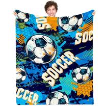 Manta LARIAU Soccer Pattern 102x127 cm para meninos