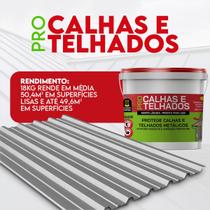 Manta líquida Calhas e Telhados Pro metalica galvanizado premium - garin vedag 18kg