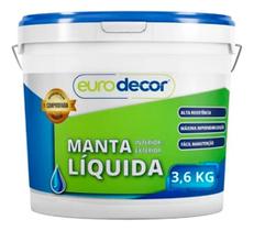 Manta Líquida Emborrachada Impermeabilizante Eurodecor 3,6l