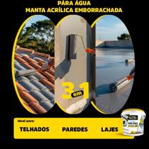 Manta Líquida Emborrachada Pára Água 4kg Branco Pulo Do Gato