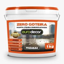 Manta Liquida Emborrachada Premium Euro Decor Zero Goteira 1KG Contra Fissuras Trincas Infiltrações