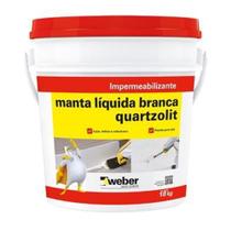 Manta Líquida Flexível Impermeabilizante para Lajes Branco 18L Quartzolit Manta Líquida Flexível Impermeabilizante para Lajes Branco 18L Quartzolit