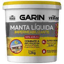 Manta Liquida Garin Branco Impermeabilizante 1,200kg Pronto para uso Lage Paredes Calhas