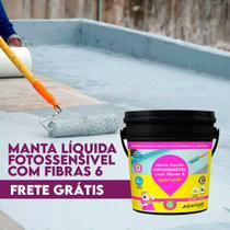 Manta liquida impermeabilizante 18kg membrana fotossensível c/ fibras quartzolit - lages e talhados
