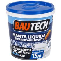 Manta Líquida Impermeabilizante Acrílica 13693 Pronta para Uso Branco Bautech Manta Líquida Impermeabilizante Acrílica 13693 Pronta para Uso Branco Bautech