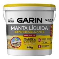 Manta Liquida Impermeabilizante Cinza 3,600kg Galão Pronto para uso Lage Paredes Calhas - Garin