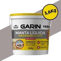 Manta Liquida Impermeabilizante Cinza 3,600kg Galão Pronto para uso Lage Paredes Calhas