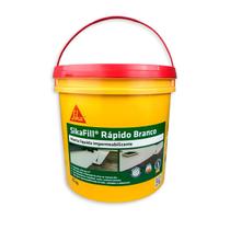 Manta Líquida Impermeabilizante Sikafill Rápido Branco 15L Sika 1 ou 2 Und Fosco Para Lajes de Concretos Telhados Chapas Metálicas Profissional