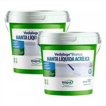 Manta Líquida Para Telhados E Lajes Viapol Vedalage 3,6 L Kit C/ 2