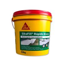 Manta Líquida SikaFill Rápido Sika 3,6kg Branco Impermeabilizante Acrílico Elástico Para Lajes Telhados Calhas E Paredes Externas