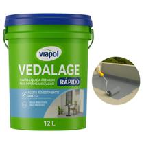 Manta Liquida Vedalage Seca Rápido Acrilico Cinza 12l Viapol