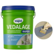 Manta Liquida Vedalage Seca Rápido Acrilico Cinza 3lt Viapol