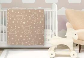 Manta LUXO para Bebê Cobertor Flannel Prime Baby Infantil Para Berço para 90cm x110cm - Hazime