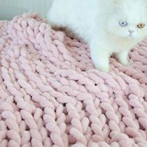 Manta Maetoow Chenille Chunky Knit 102x127 cm rosa Manta Maetoow Chenille Chunky Knit 102x127 cm rosa