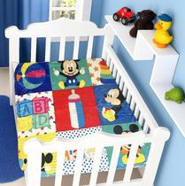 Manta Mantinha Cobertor De Sherpa Para Bebê - Estampa Personagem Menino Mickey Mouse Baby - Disney Baby