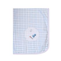 Manta Mantinha de Bebê Bordada Dupla Face 100x75cm Forro Flanelado 100% Algodão 150 fios