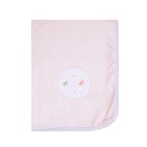 Manta Mantinha de Bebê Bordada Dupla Face 100x75cm Forro Flanelado 100% Algodão 150 fios