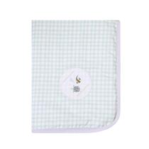 Manta Mantinha de Bebê Bordada Dupla Face 100x75cm Forro Flanelado 100% Algodão 150 fios