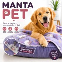 Manta Mantinha Pet Cobertor Coberta Microfibra Estampado Macia Quente Cachorro Gato 90cm Manta Mantinha Pet Cobertor Coberta Microfibra Estampado Macia Quente Cachorro Gato 90cm
