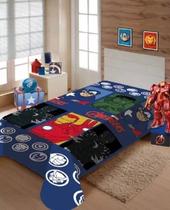 Manta Marvel Fun Os Vingadores Jolitex 1,50m x 2,00m Toque Macio