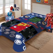 Manta Marvel Fun Os Vingadores Licenciado Jolitex 1,50x2,00m
