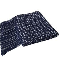 Manta Meliah Tamanho 1,20x1,80 Marinho/Crú Manta Meliah Tamanho 1,20x1,80 Marinho/Crú