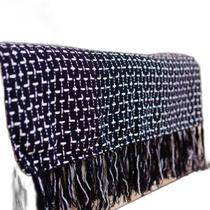 Manta Melian 100% Algodão Preto & Branco 1.20Mx1.80M