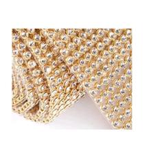 Manta Metal Strass Dourada 10 FILEIRAS Manta Metal Strass Dourada 10 FILEIRAS