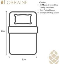 Manta Micro Solteiro 200X150 Fun Não Alérgica Mickey Mouse