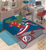 Manta Micro Solteiro 200x150 Fun Não Alérgica Vingadores