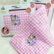 Manta Microfibra Bordada Disney Baby Minnie Bebe - Cobertor