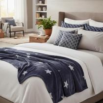 Manta Microfibra Casal Estrela 1,80x2,00 Mantinha Fofa Soft