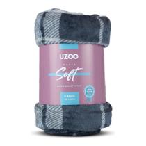Manta Microfibra Casal Toque Peluche Lisa Conforto Macio Xadrez 180x220 Manta Microfibra Casal Toque Peluche Lisa Conforto Macio Xadrez 180x220