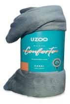 Manta Microfibra Casal Toque Peluche Lisa Conforto Uzoo Cor Cinza Manta Microfibra Casal Toque Peluche Lisa Conforto Uzoo Cor Cinza