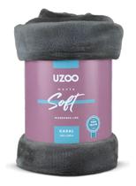 Manta Microfibra Flannel Soft Casal 180x220cm Marrom - Uzzo