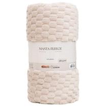 Manta Microfibra Fleece 280g-m² Cs Júnior Areia - Queen
