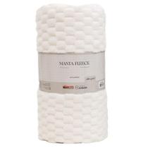 Manta Microfibra Fleece 280g-m² Cs Júnior Branca - Queen