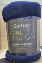 Manta microfibra home design lpb fatex casal marinho