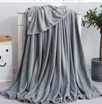 Manta Microfibra Lisa Casal Cobertor Soft Macia 2,00m x 1,80m Cinza