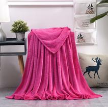Manta Microfibra Lisa Casal Cobertor Soft Macia 2,00m x 1,80m Pink