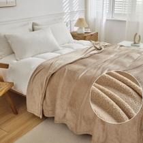 Manta Microfibra Lisa Queen Soft Macia Natural