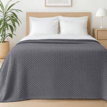 Manta Microfibra Liss Habitat Queen 220x240cm - Liss Cinza