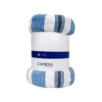 Manta Microfibra Queen 220x240cm Camesa Azul Manta Microfibra Queen 220x240cm Camesa Azul