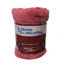 Manta Microfibra Queen 220X240Cm Unicolor Vinho Jolitex