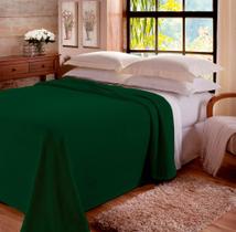 Manta Microfibra Soft Unicolor com Cinta 220x240 Verde Queen