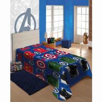 Manta Microfibra Solteiro Soft Jolitex Marvel Avengers Azul Manta Microfibra Solteiro Soft Jolitex Marvel Avengers Azul