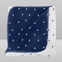 Manta Micropolar Âncora Azul - Laço Bebê Manta Micropolar Âncora Azul - Laço Bebê